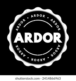 Ardor text stamp, concept background