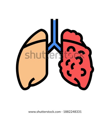 ards respiratory disease color icon vector. ards respiratory disease sign. isolated symbol illustration