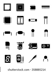 Arduino Chip Electronics Component Icon Set 02