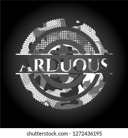 Arduous on grey camo pattern