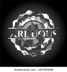 Arduous on grey camo pattern