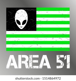 Area 51 with Alien flag