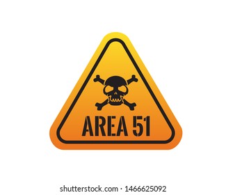 Area 51 Danger Sign Skull Symbol Stock Vector (Royalty Free) 1466625092