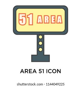 Area 51 icon vector isolated on white background for your web and mobile app design, Area 51 logo concept