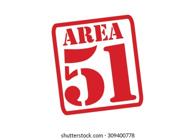 AREA 51 red Rubber Stamp vector over a white background.