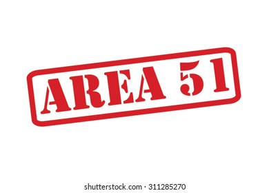 AREA 51 red Rubber Stamp Vector over a white background.