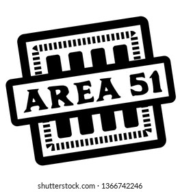 AREA 51 stamp on white