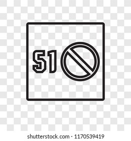 Area 51 vector icon isolated on transparent background, Area 51 logo concept