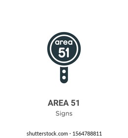 Area 51 vector icon on white background. Flat vector area 51 icon symbol sign from modern signs collection for mobile concept and web apps design.
