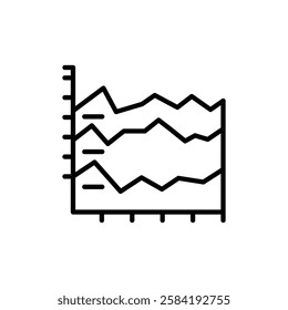 Area Chart Icon Art design illustration