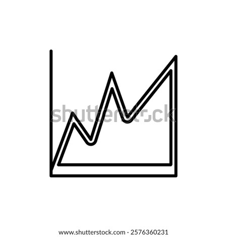 Area Chart Icon Flat fill set collection