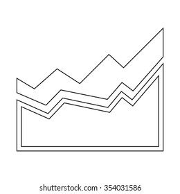 Area Chart icon Illustration Art