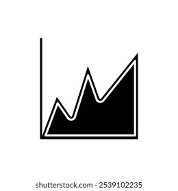 Gráfico de área Icono logo conjunto de signos Vector de contorno
