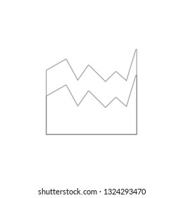 area chart icon. Simple thin line, outline vector of charts and diagrams icons for UI and UX, website or mobile application