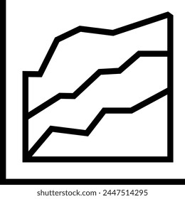 area chart icon. Thin linear style design isolated on white background
