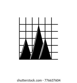Area chart icon. Trend diagram element icon. Business analytics concept design. Signs and symbols collection icon for websites, web design, mobile, info graphics on white background