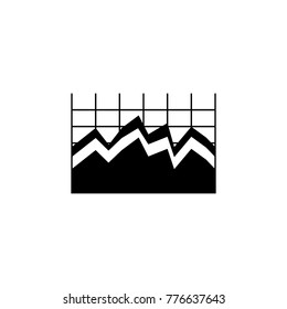 Area chart icon. Trend diagram element icon. Business analytics concept design icon. Signs and symbols icon for websites, web design, mobile, info graphics on white background