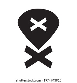 Area circle direction navigation icon