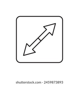 Icono de dimensión de área, Plantilla para gráfico y Diseño web. Ilustración vectorial