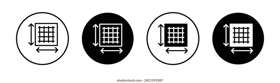 Area and Dimension Vector Line Icon Illustration.