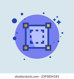 Area flat illustration. Size signs vector illustration.