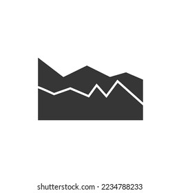area graph data presentation vector icon