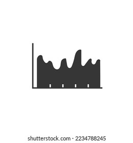 area graph data presentation vector icon