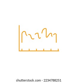 area graph data presentation vector icon