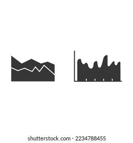 area graph vector icon data area presentation