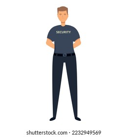 Area guard icon cartoon vector. Police man. Uniform control