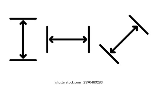Area icon set simple design 