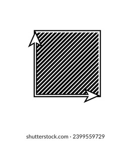 Icono de área. Símbolo de territorio - vector.