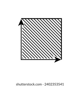 Area Icon. Territory Symbol - Vector.