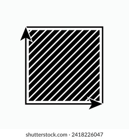 Area Icon. Territory Symbol - Vector. 