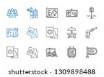 area icons set. Collection of area with wrong way, heliport, map, parking, rest area, smoker, forest. Editable and scalable icons.