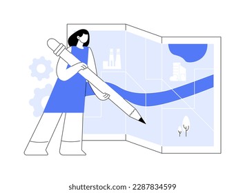 Area management abstract concept vector illustration. Land management, recreation area, national park, nature reserve protection, conservation plan, environmental coordination abstract metaphor.