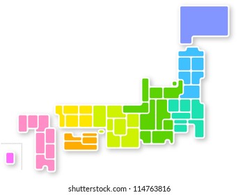 Area map of Japan