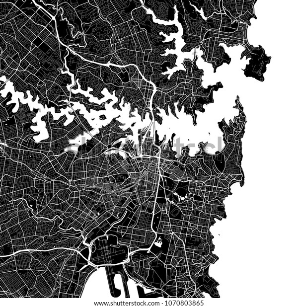 Image Vectorielle De Stock De Carte De La Region De Sydney