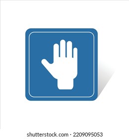 the area mark for wearing gloves can be used as an icon