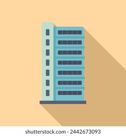 Area multistory building icon flat vector. Exterior area plan. Estate condo street