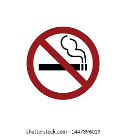  Area no smoking vector icon 