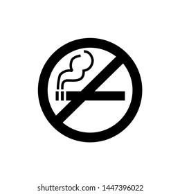  Area no smoking vector icon 