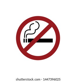  Area no smoking vector icon 
