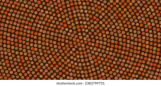 El espacio está pavimentado con piedras en forma de mosaico radial en tonos marrones. Fondo del vector abstracto