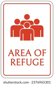 Area of refuge sign and labels