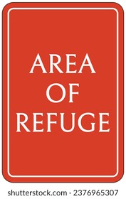 Zona de los signos y etiquetas de refugio