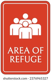 Area of refuge sign and labels