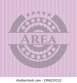 Area retro pink emblem. Vector Illustration. Detailed.
