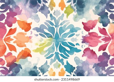 Area rug or carpet watercolor white background.