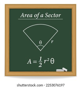 Gebiet eines Sektors. Kopfkarton. Schule. Vektorgrafik.